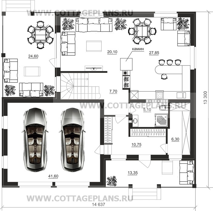 Поэтажные планы проект дома 22-52 общ. площадь 194,25 м2