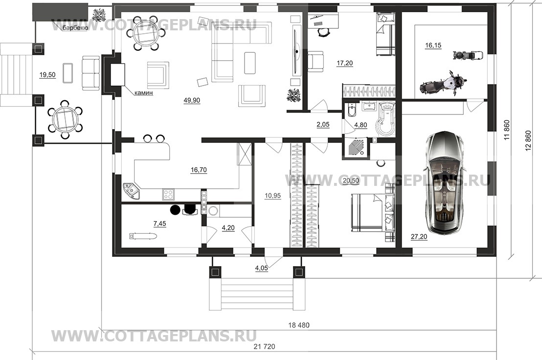 Поэтажные планы проект дома 902-11 общ. площадь 176,80м2