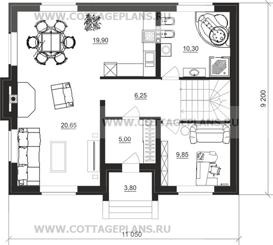 Поэтажные планы проект дома 89-68 общ. площадь 285,92 м2