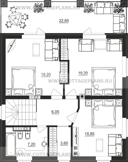 Поэтажные планы проект дома 21-59 общ. площадь 211,55 м2