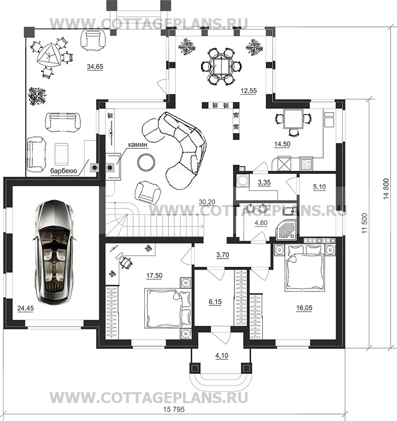 Поэтажные планы проект дома 96-24 общ. площадь 352,15 м2
