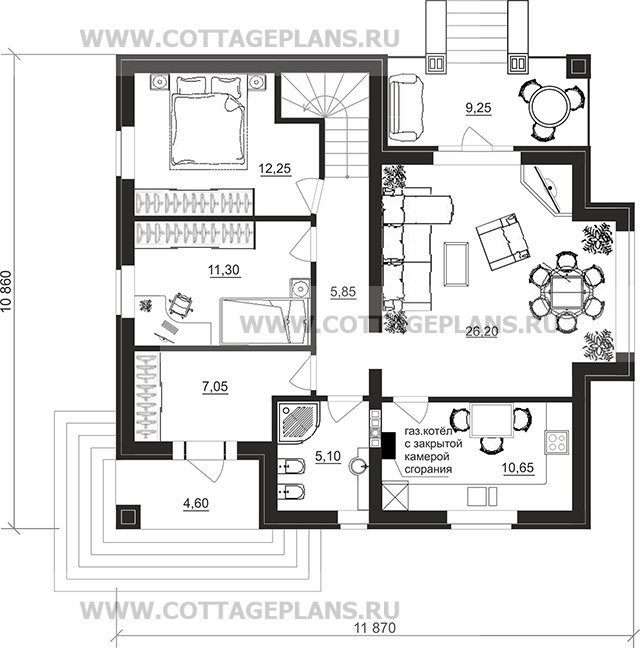Поэтажные планы проект дома 75-53 общ. площадь 150,30 м2
