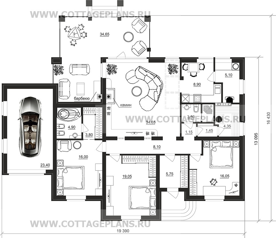 Поэтажные планы проект дома 07-20 общ. площадь 157,80 м2