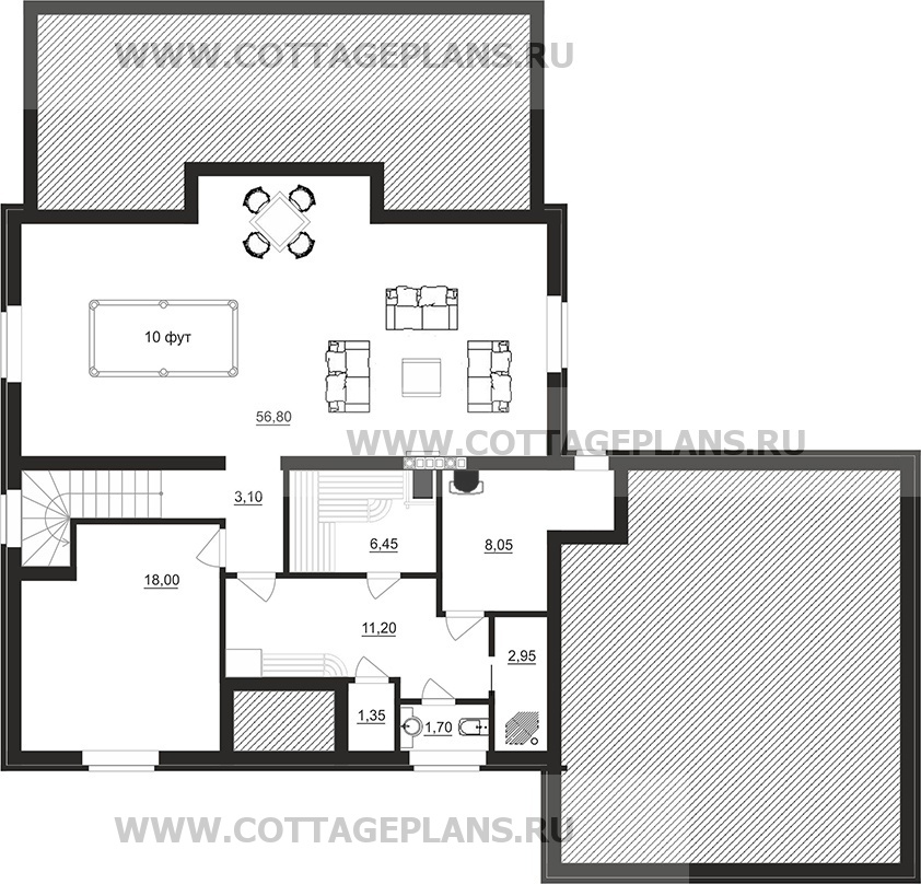 Поэтажные планы проект дома 78-93 общ. площадь 381,10 м2