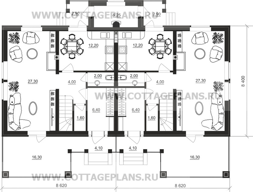Поэтажные планы проект дома 09-03 общ. площадь 215,05 м2