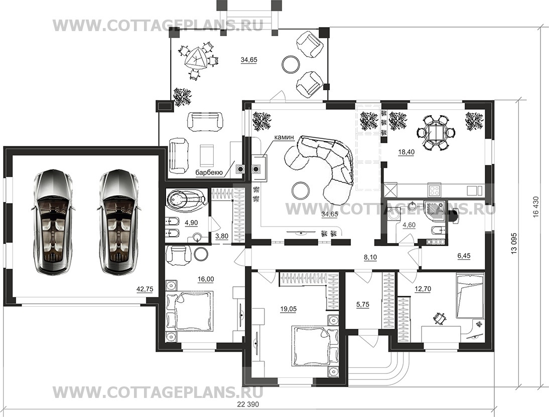 Поэтажные планы проект дома 27-24 общ. площадь 177,15 м2