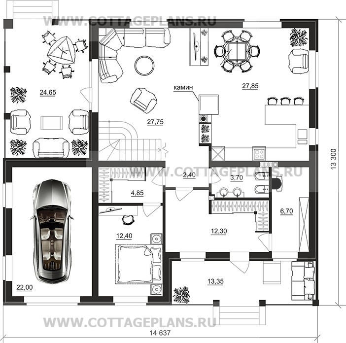 Поэтажные планы проект дома 22-62 общ. площадь 224,75 м2