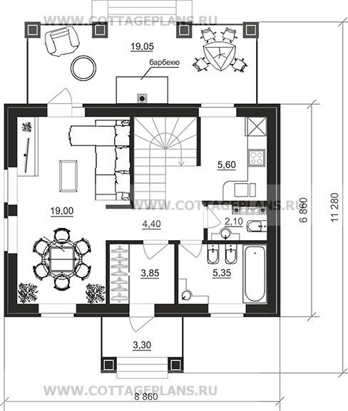 Поэтажные планы проект дома 76-78 общ. площадь 124,20 м2