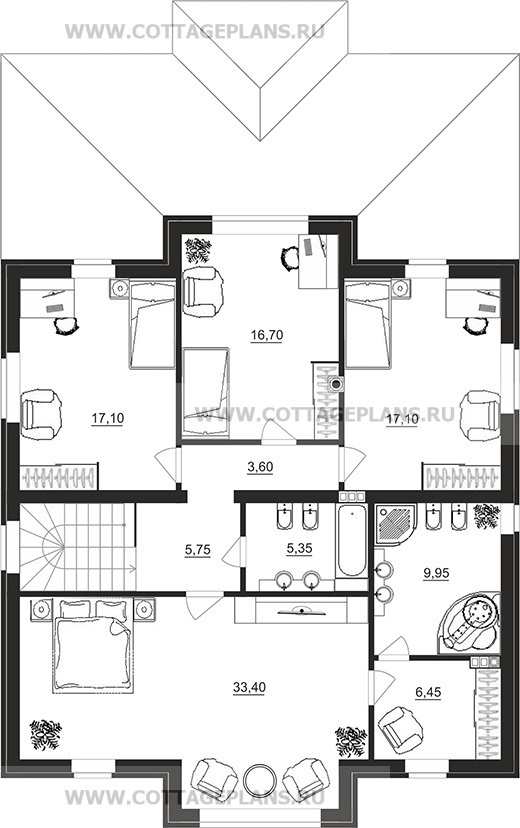 Поэтажные планы проект дома 29-99 общ. площадь 223,45 м2