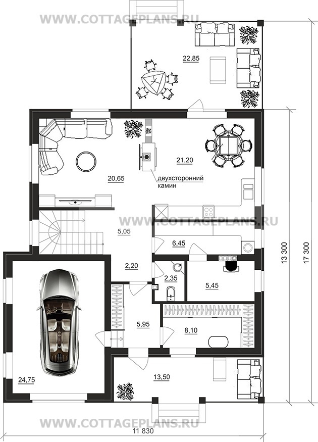 Поэтажные планы проект дома 89-52 общ. площадь 194,25 м2