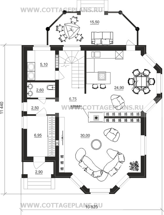 Поэтажные планы проект дома 14-69 общ. площадь 231,87 м2