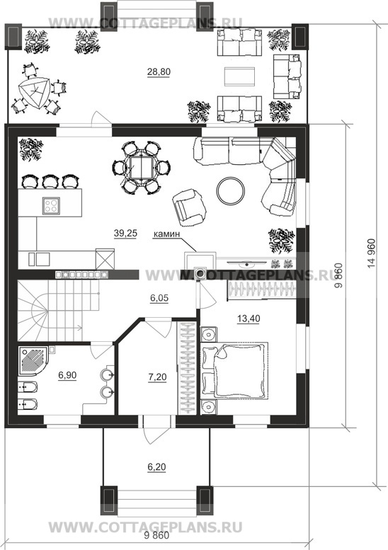 Поэтажные планы проект дома 14-71 общ. площадь 242,70 м2