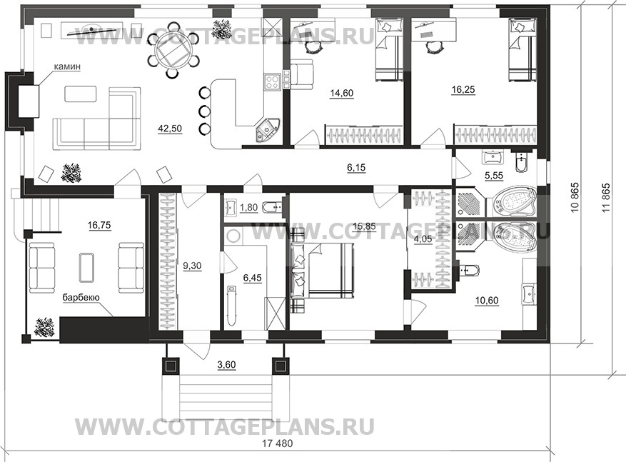 Поэтажные планы проект дома 702-01 общ. площадь 133,60 м2