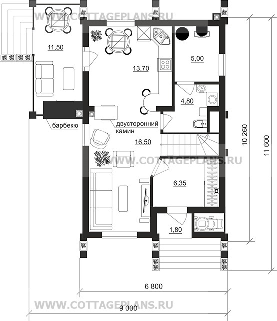 Поэтажные планы проект дома 104-81 общ. площадь 92,25 м2