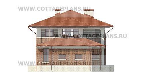 Фасады проект дома 76-68 общ. площадь 291,45 м2