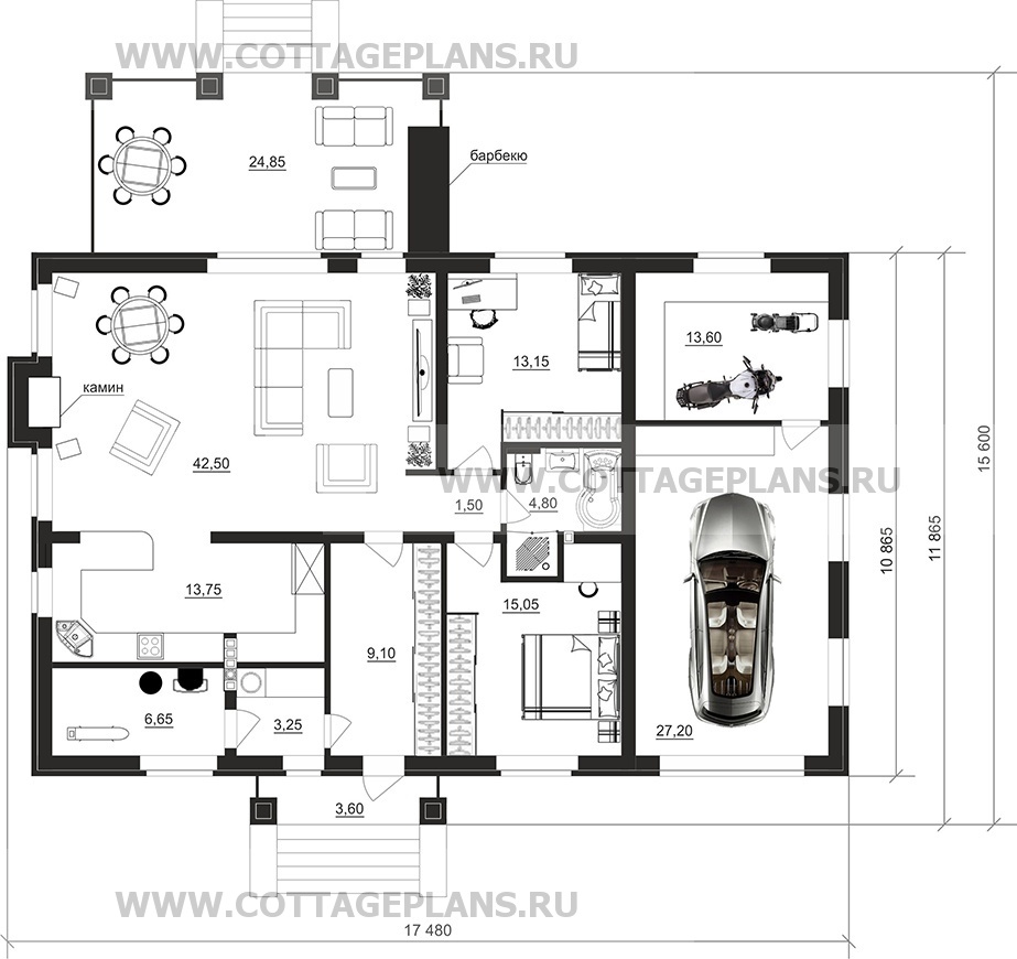 Поэтажные планы проект дома 702-16 общ. площадь 152,25 м2