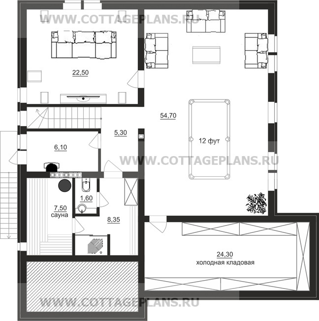 Поэтажные планы проект дома 93-09 общ. площадь 337,30 м2