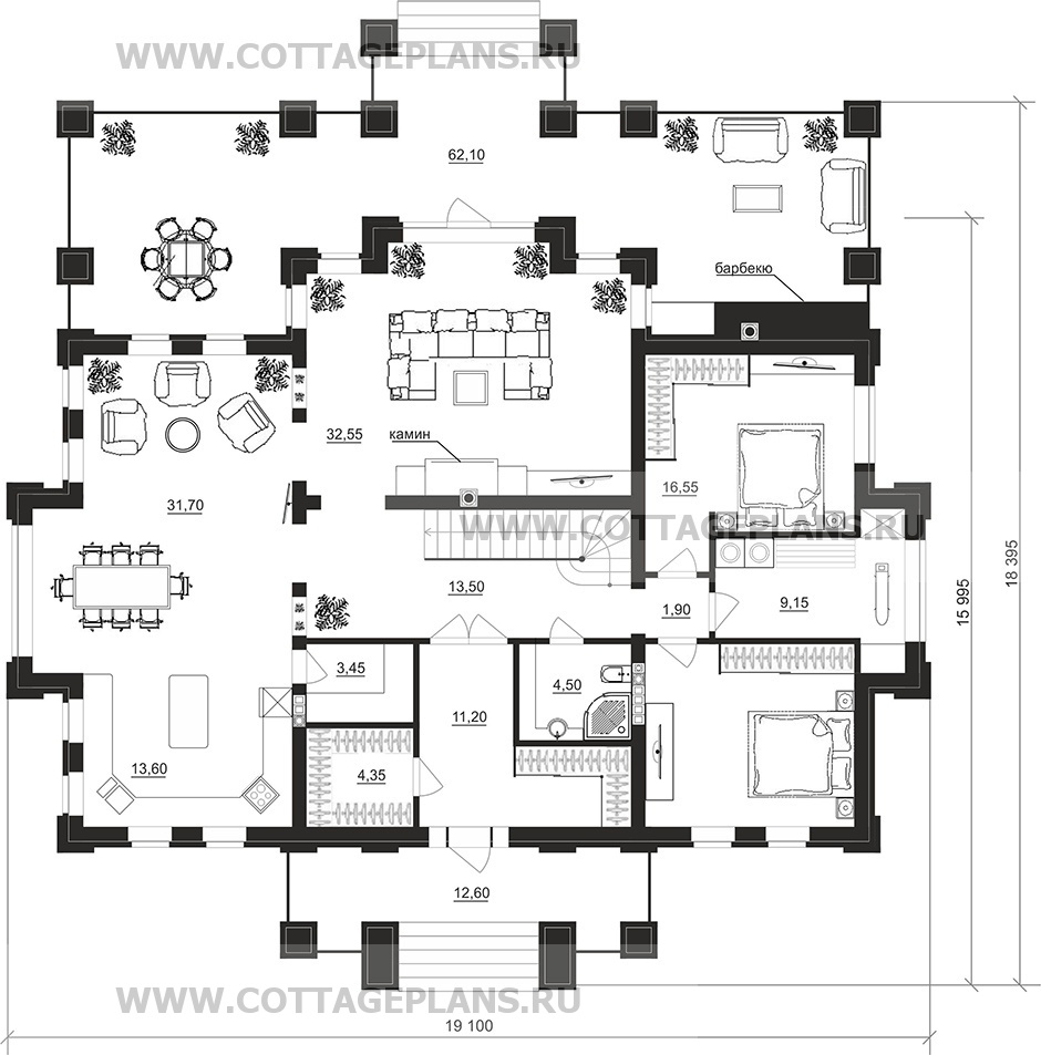Поэтажные планы проект дома 201-30 общ. площадь 466,30 м2
