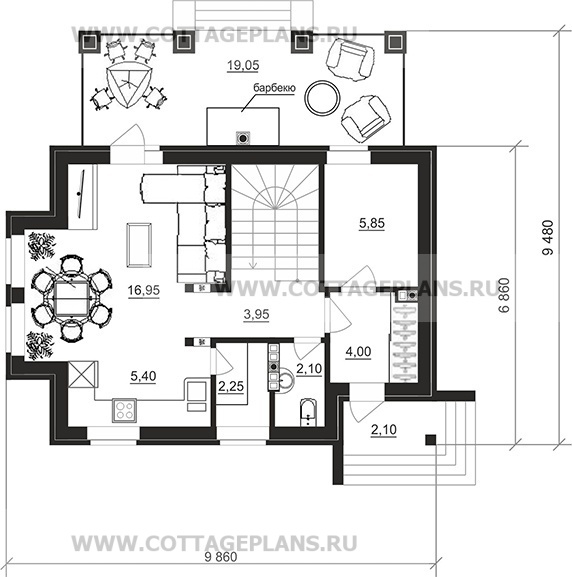 Поэтажные планы проект дома 96-87 общ. площадь 123,20 м2