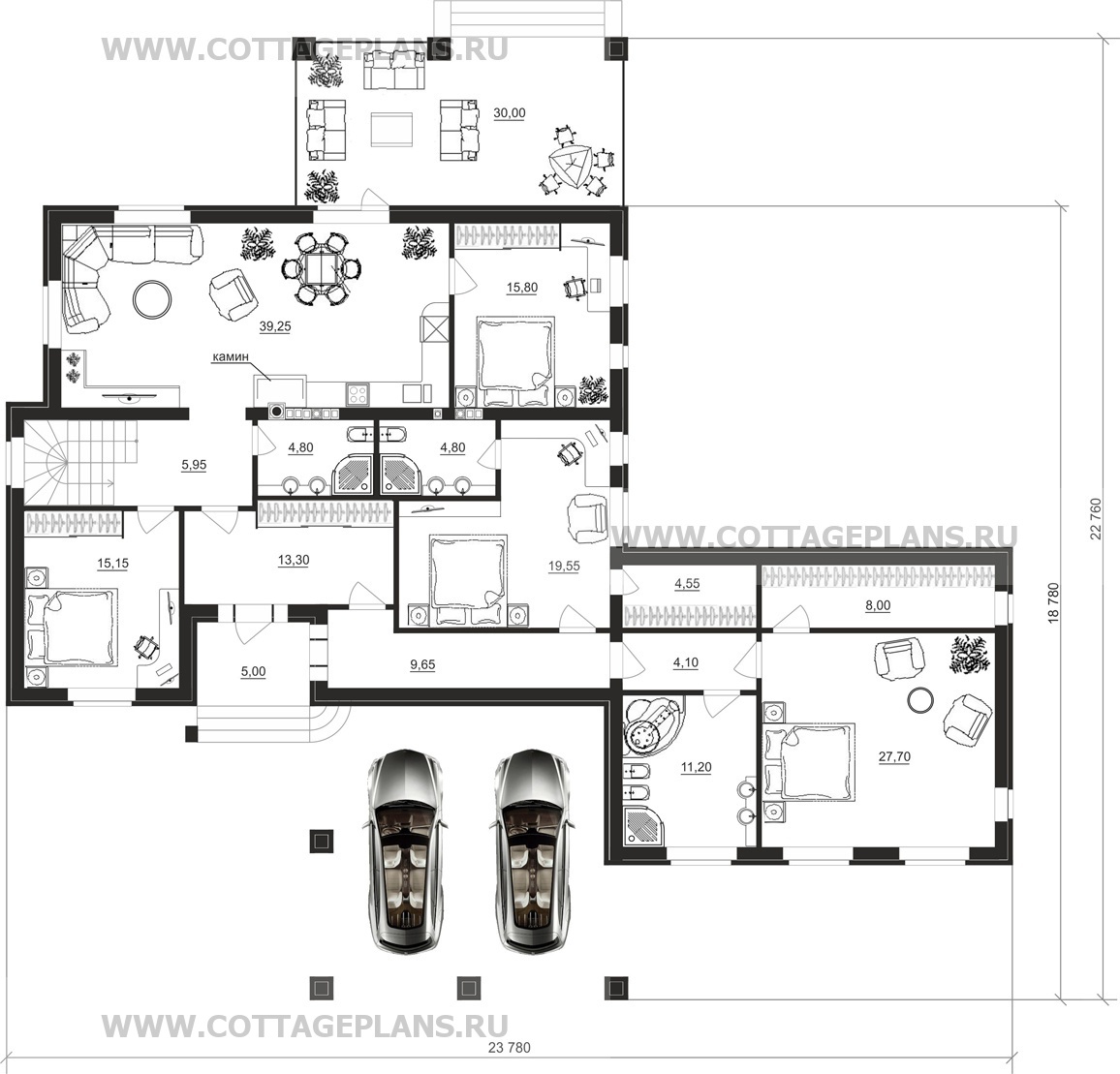 Поэтажные планы проект дома 17-41 общ. площадь 399,20 м2