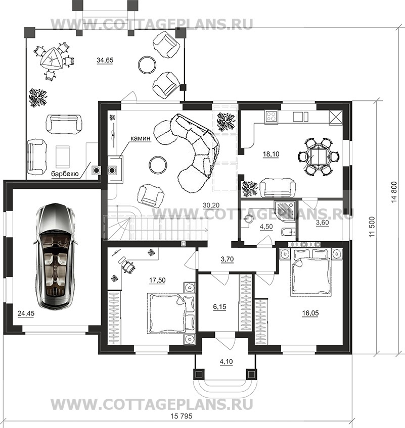 Поэтажные планы проект дома 76-16 общ. площадь 325,45 м2