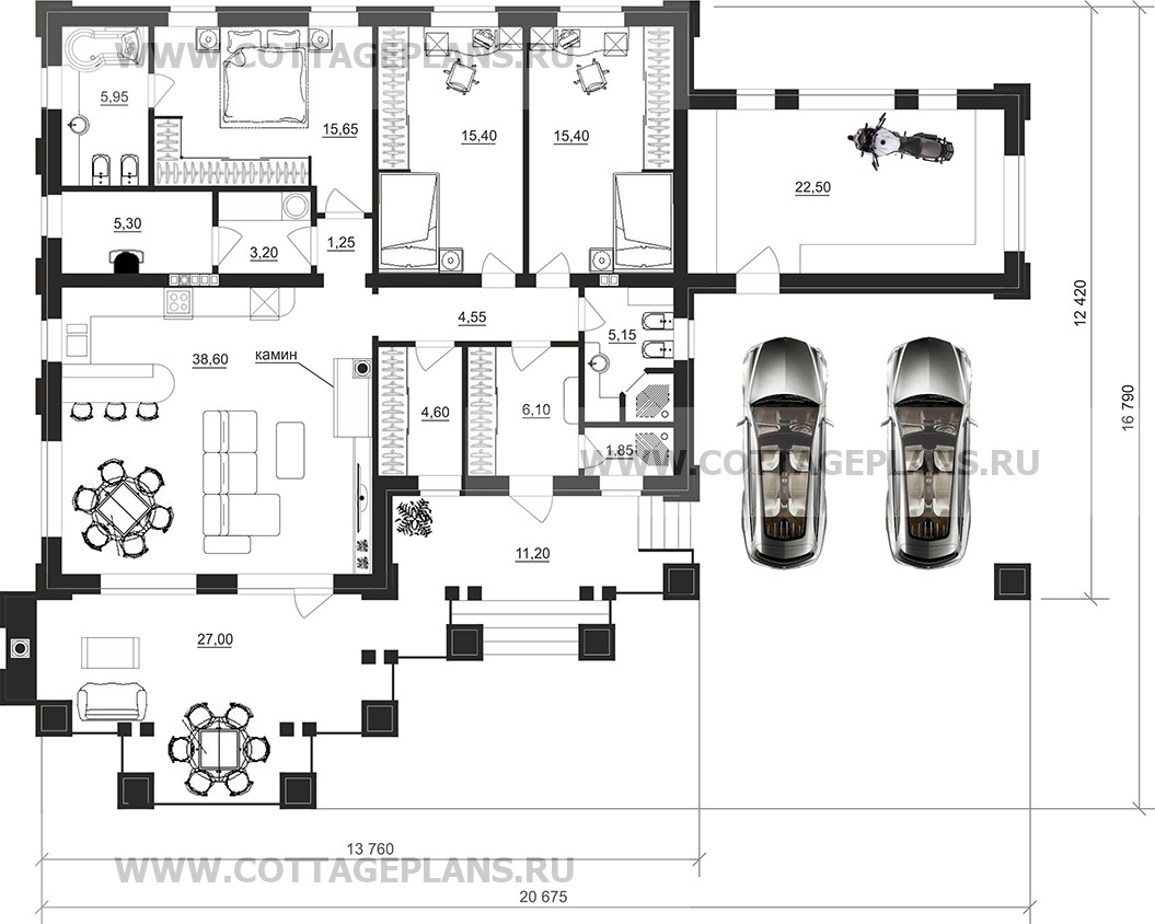 Поэтажные планы проект дома 90-59 общ. площадь 145,40м2