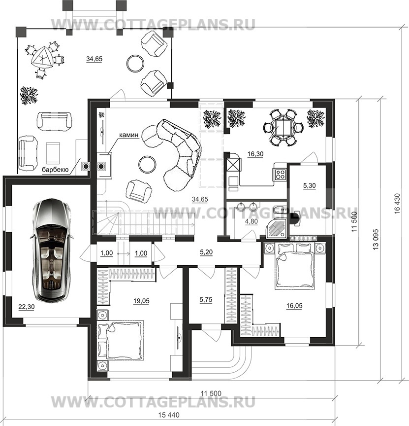 Поэтажные планы проект дома 95-76 общ. площадь 213,00 м2