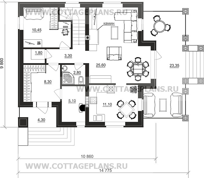 Поэтажные планы проект дома 29-79 общ. площадь 138,30 м2
