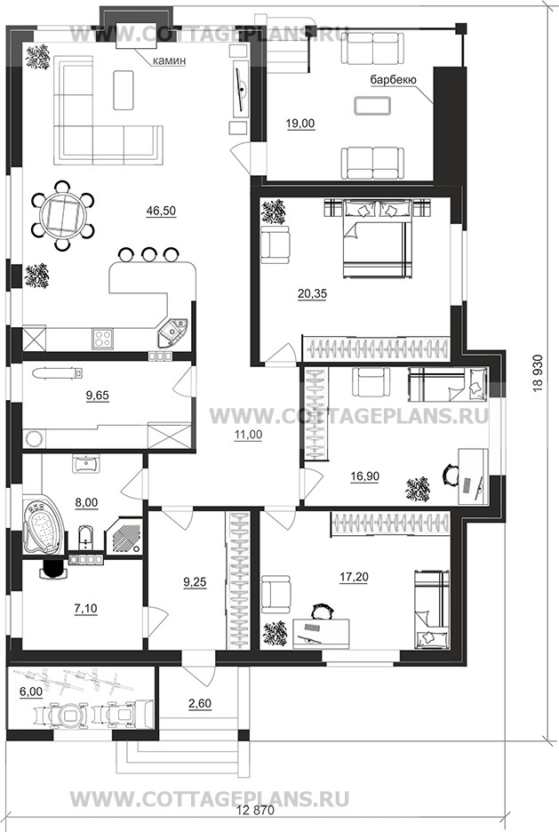 Поэтажные планы проект дома 700-08 общ. площадь 146,00 м2