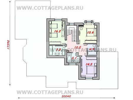 Поэтажные планы проект дома 47-97 общ. площадь 223,3 м2