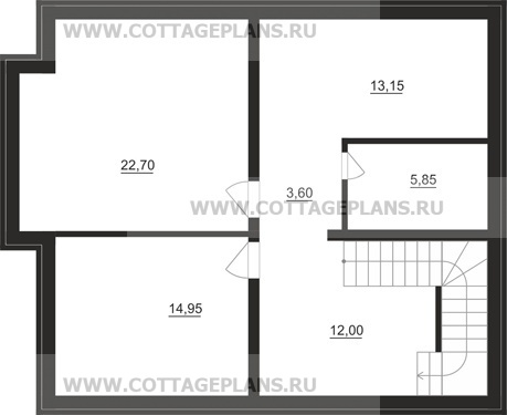Поэтажные планы проект дома 14-09 общ. площадь 215,50 м2