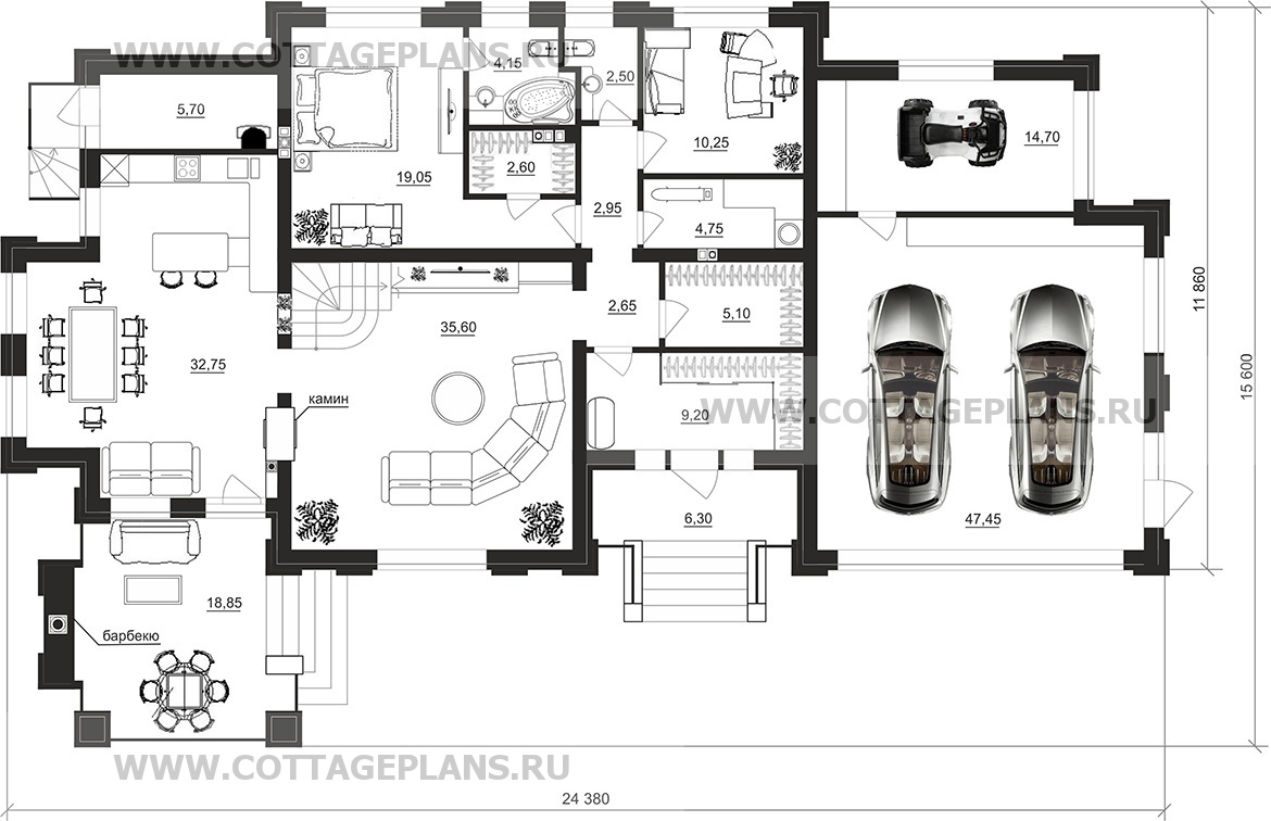 Поэтажные планы проект дома 102-39 общ. площадь 279,8 м2