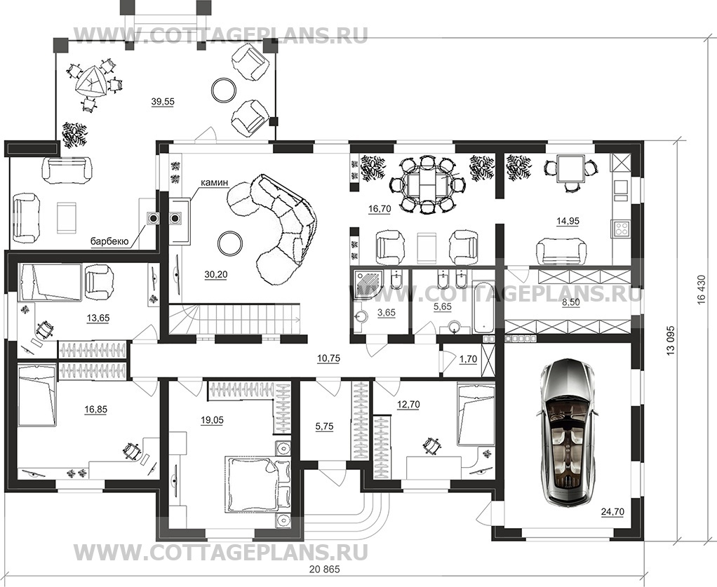 Поэтажные планы проект дома 08-22 общ. площадь 351,65 м2
