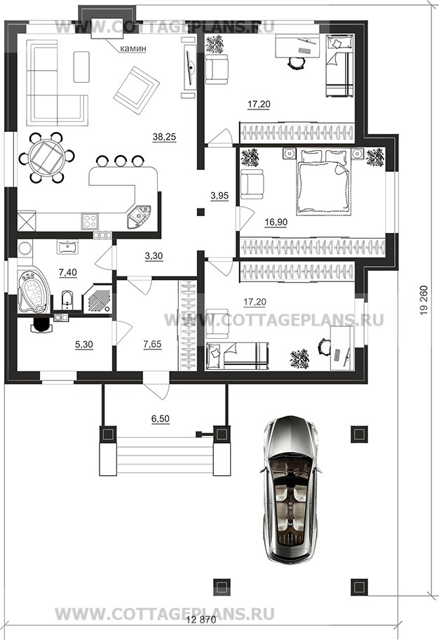 Поэтажные планы проект дома 900-47 общ. площадь 117,15 м2