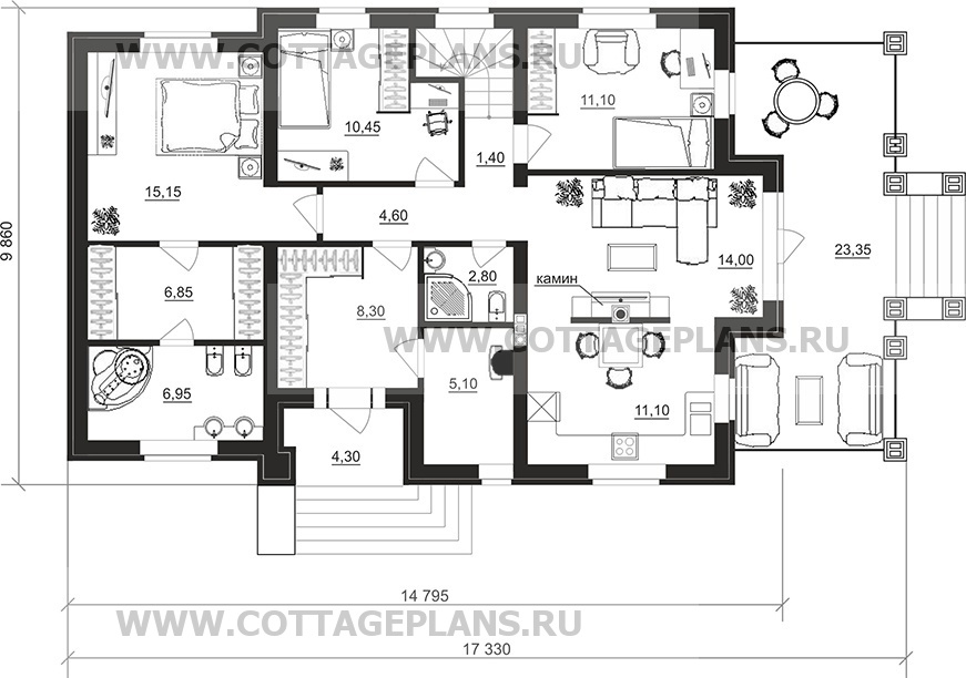 Поэтажные планы проект дома 71-93 общ. площадь 270,10 м2