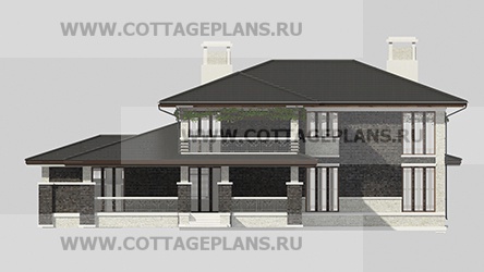 Фасады проект дома 201-08 общ. площадь 530,45 м2