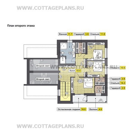 Поэтажные планы проект дома 60-88 общ. площадь 209,24 м2