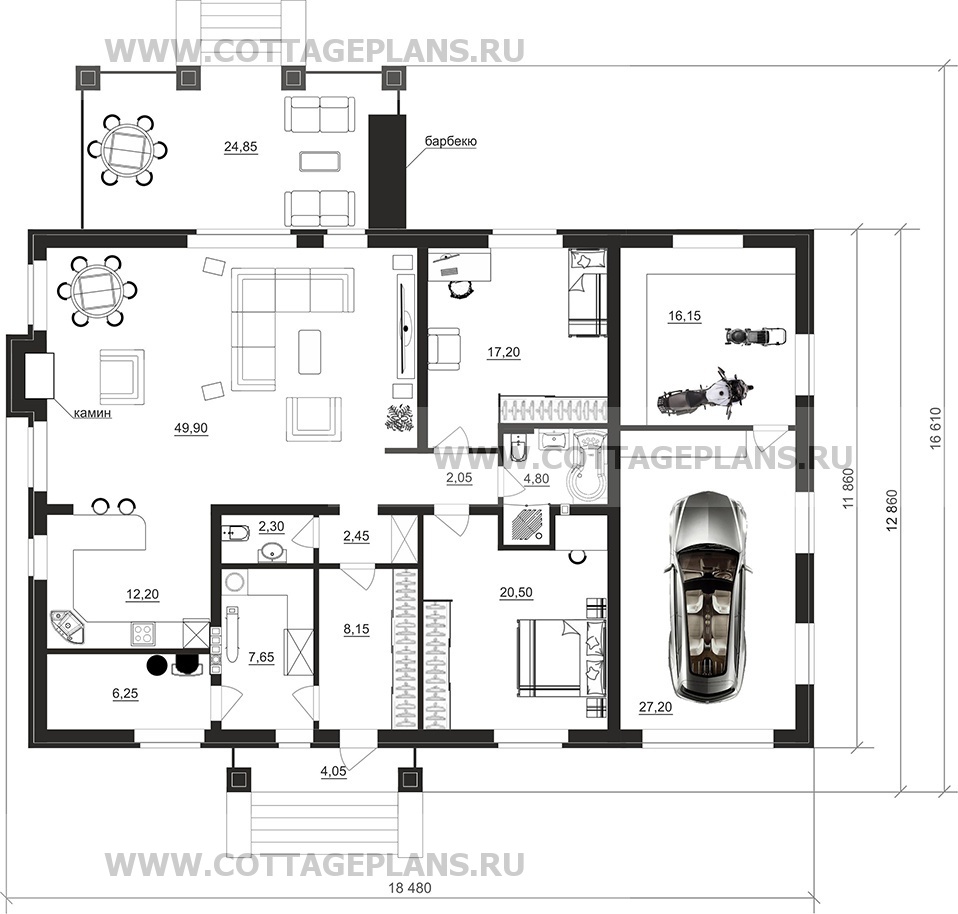 Поэтажные планы проект дома 702-17 общ. площадь 176,80м2