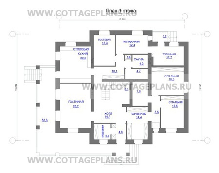 Поэтажные планы проект дома 47-66 общ. площадь 465,2 м2