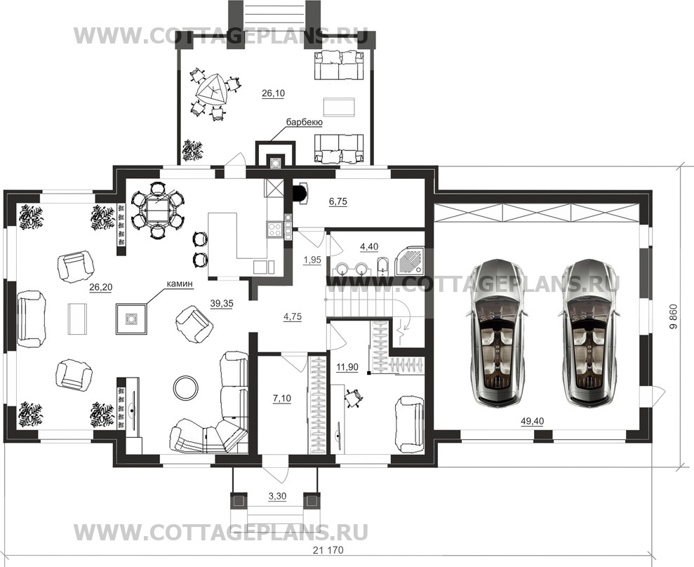 Поэтажные планы проект дома 29-29 общ. площадь 227,00 м2