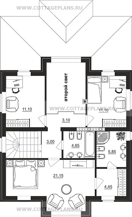 Поэтажные планы проект дома 78-27 общ. площадь 209,65 м2