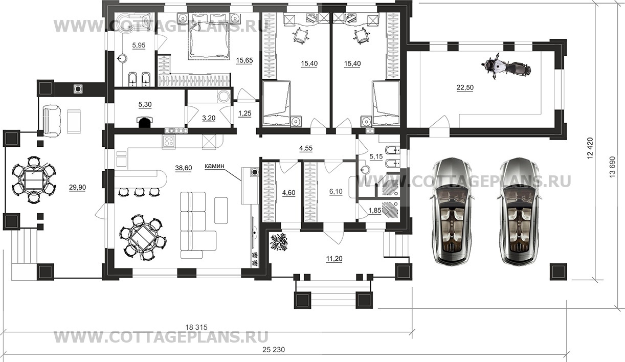 Поэтажные планы проект дома 27-68 общ. площадь 145,40 м2