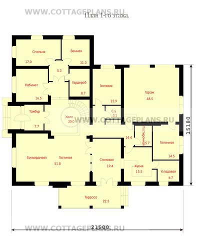 Поэтажные планы проект дома 47-44 общ. площадь 384,4 м2