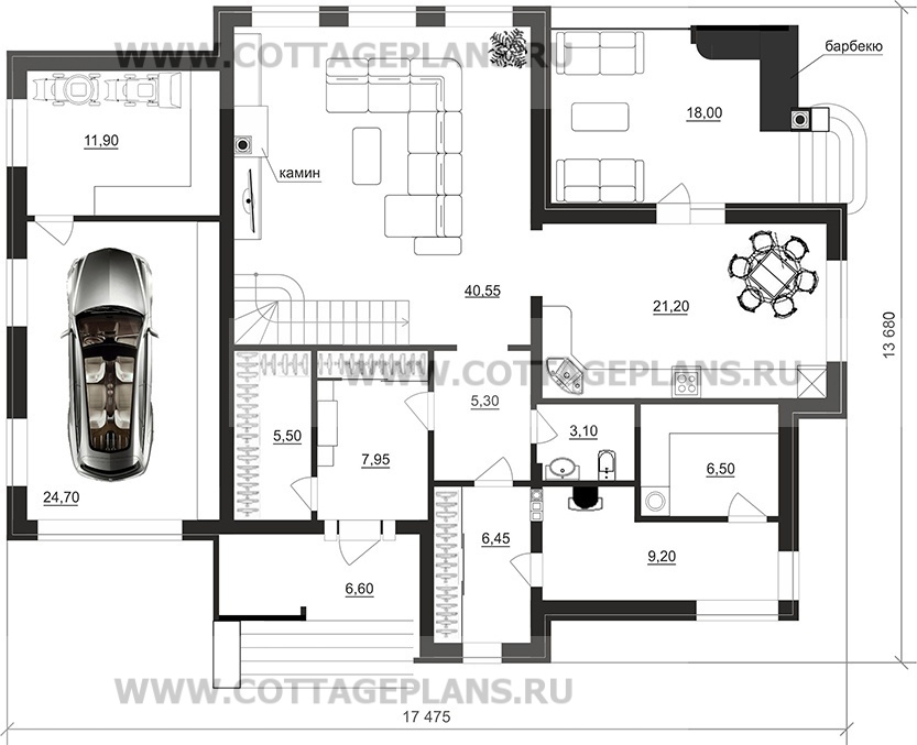 Поэтажные планы проект дома 204-60 общ. площадь 235,60 м2