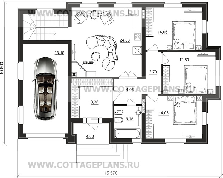 Поэтажные планы проект дома 101-54 общ. площадь 213,25 м2