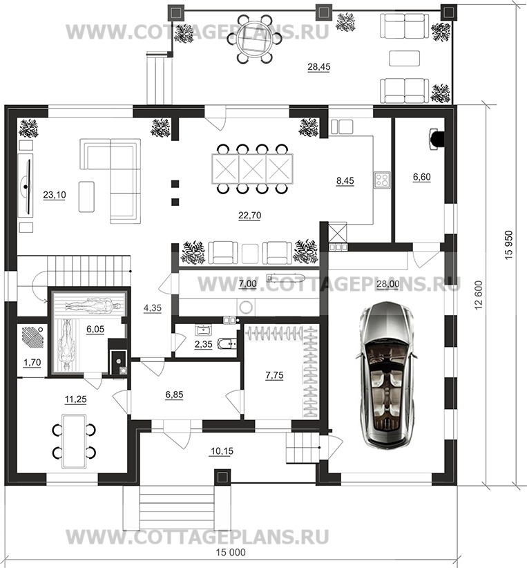 Поэтажные планы проект дома 106-99 общ. площадь 231,35 м2