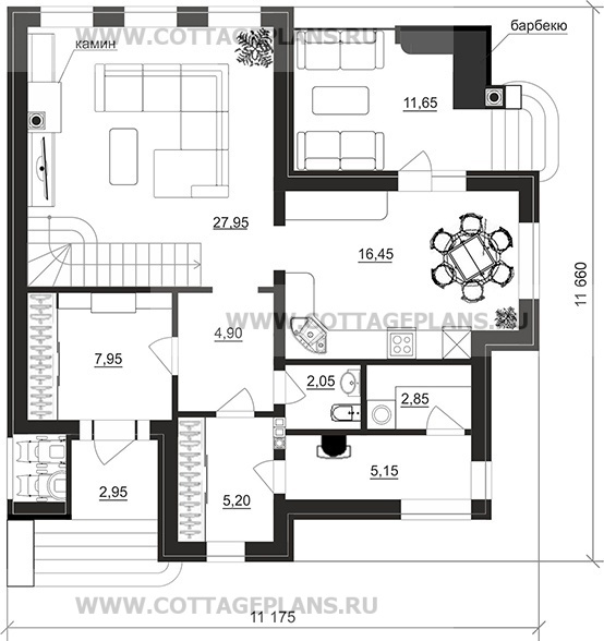 Поэтажные планы проект дома 204-55 общ. площадь 156,35 м2