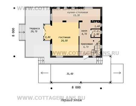 Поэтажные планы проект дома 59-37* общ. площадь 120,50м2