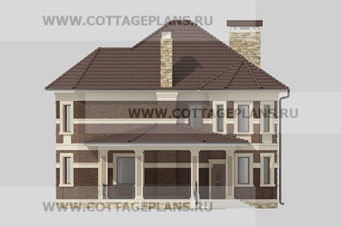 Фасады проект дома 14-83 общ. площадь 348,55 м2