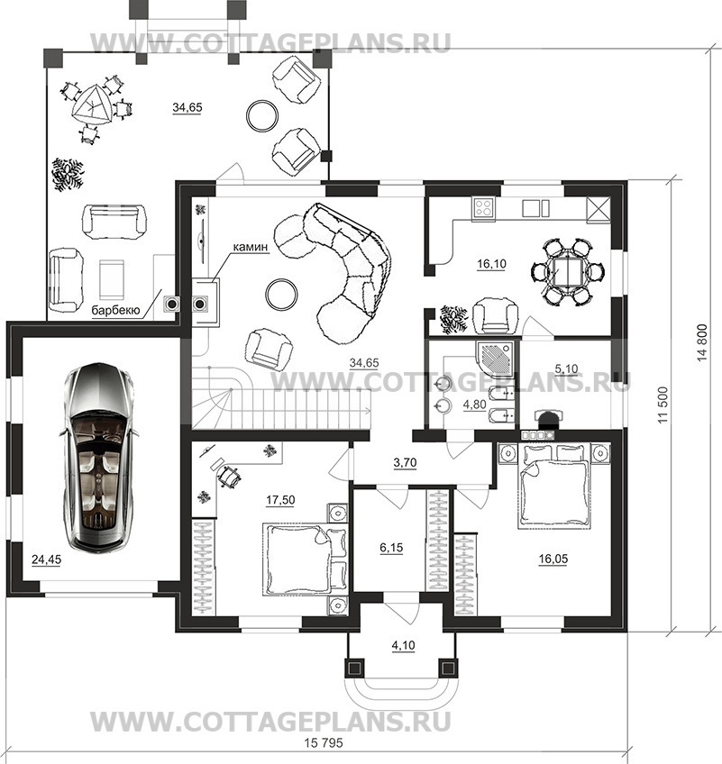 Поэтажные планы проект дома 95-16 общ. площадь 227,90 м2